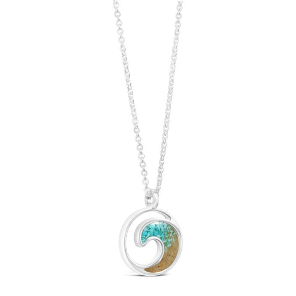 Explorer Wave Necklace - Turquoise Gradient with LBI Sand