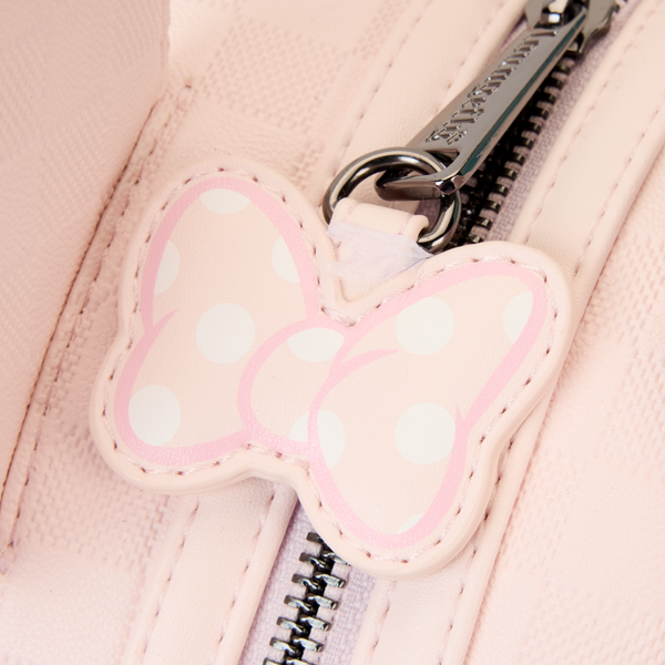 Loungefly Disney Minnie Ear Mini Backpack- Light Pink Checkered