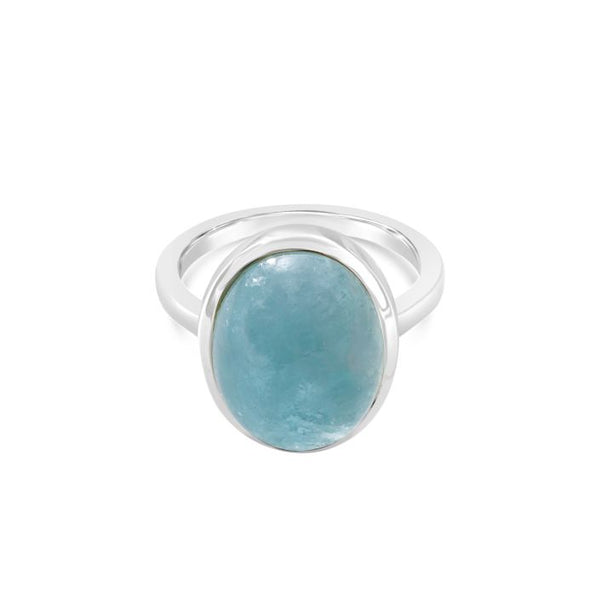 Goddess Ring with Aquamarine Silver by Camille Kostek