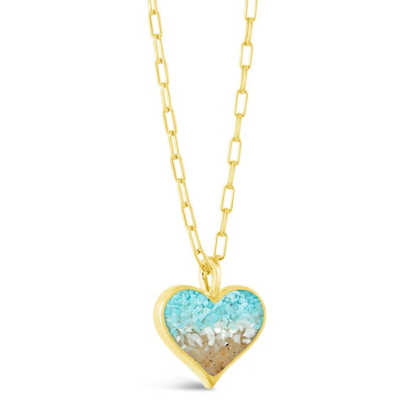 Heart of Sand Necklace - 14k Gold Vermeil - Ocean Gradient