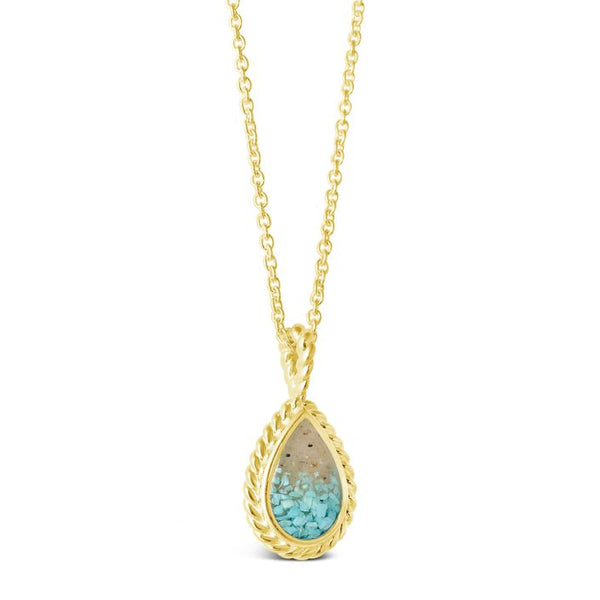 Modern Mermaid Necklace by Captain Kate - 14k Gold Vermeil Turquoise Gradient