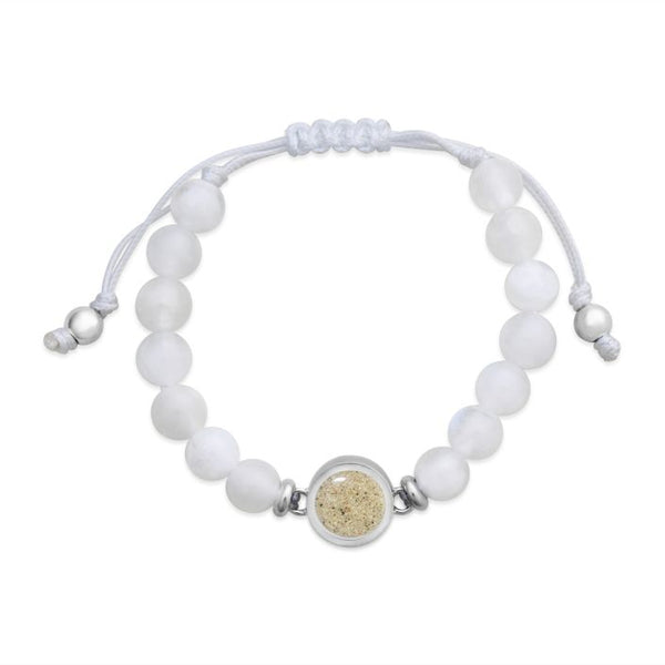 Beaded Bracelet Adjustable - Round - Moonstone
