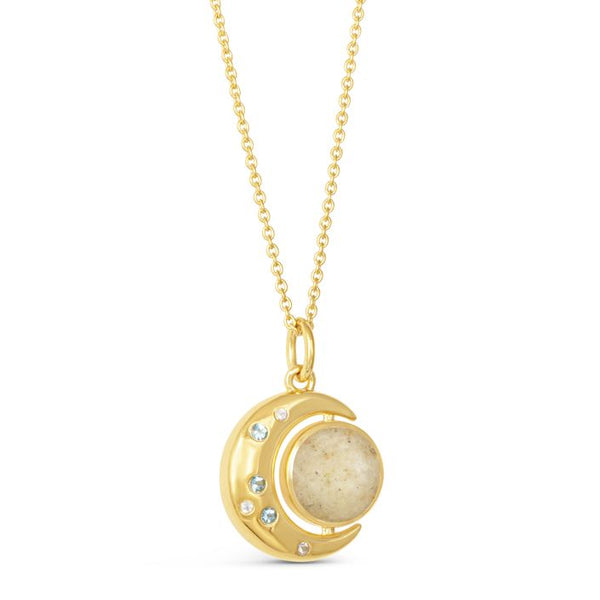 New Moon Necklace by Captain Kate - 14k Gold Vermeil