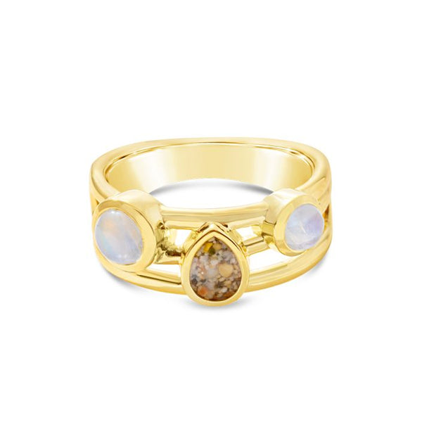 Ocean Trio Ring by Captain Kate - 14k Gold Vermeil