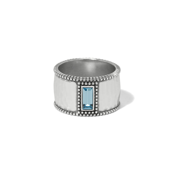 Pretty Tough Gem Wide Band Ring - blue