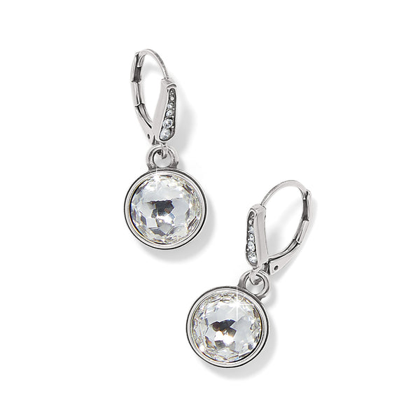 Meridian Aurora Leverback Earrings - Crystal