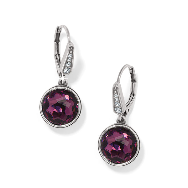 Meridian Aurora Leverback Earrings - Amethyst