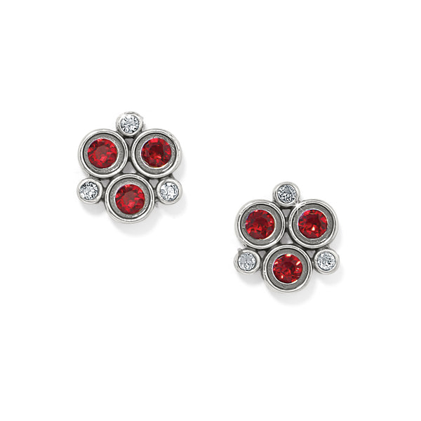 Constella Cluster Post Earrings - Ruby