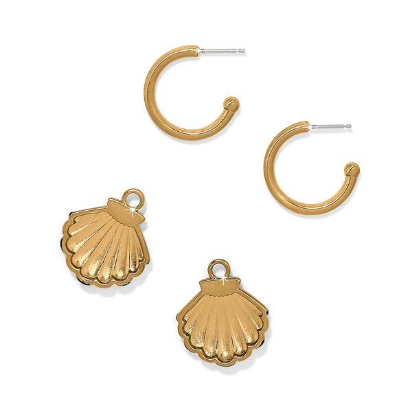 Twilight Waters Shell Hoop Earrings