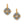 Load image into Gallery viewer, Alcazar Heart Two Tone Post Drop Earrings
