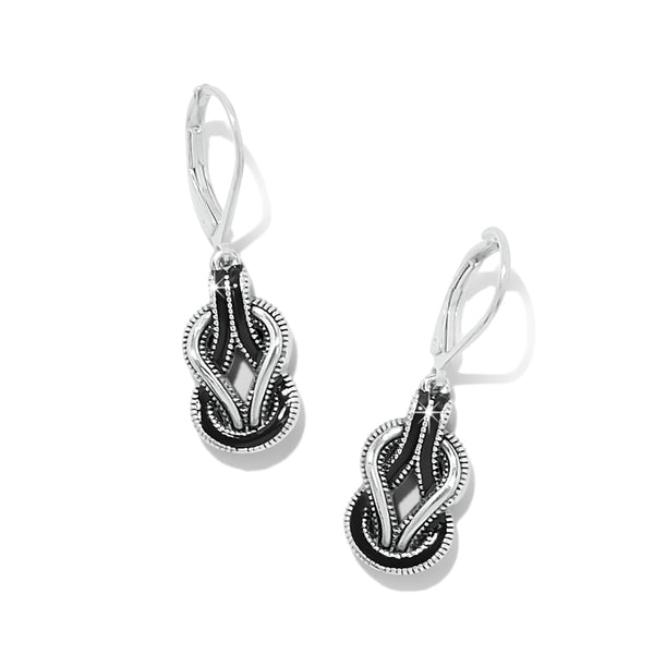 Interlok Harmony Leverback Earrings - Black