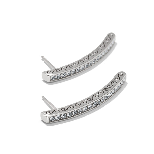 Meridian Geo Bar Post Earrings - Silver