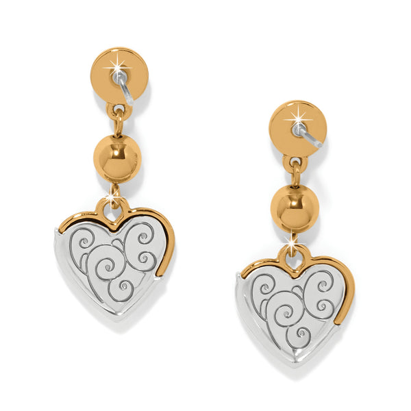 Meridian Petite Heart Wave Post Earrings