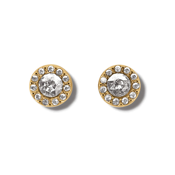 llumina Solitaire Post Earrings - Gold