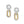 Load image into Gallery viewer, Medici Two Tone Link Post Drop Earrings
