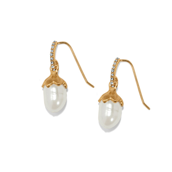 Everbloom Pearl Drop Earrings Gold