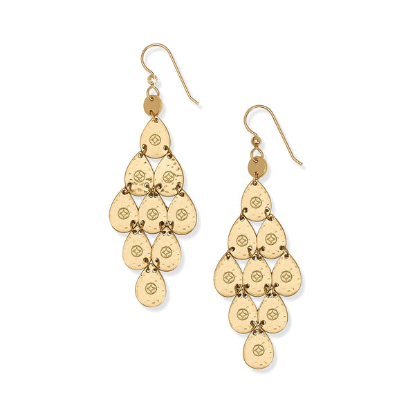 Palm Canyon Teardrop French Wire Earrings Gold