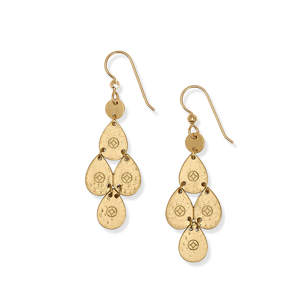 Palm Canyon Small Teardrop French Wire Earrings Gold