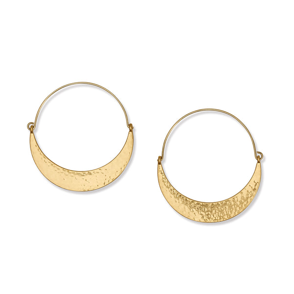 Palm Canyon Large Hoop Earrings Gold