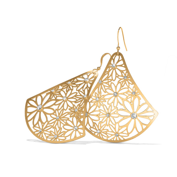 Trillion Gold French Wire Earrings