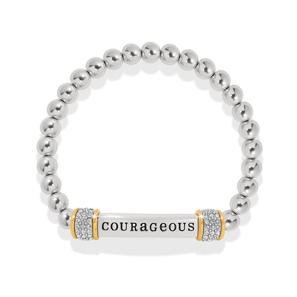 Meridian Courageous Two Tone Stretch Bracelet