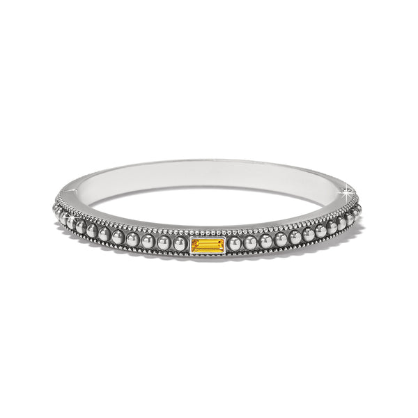 Pretty Tough Gem Hinged Bangle - Light Topaz