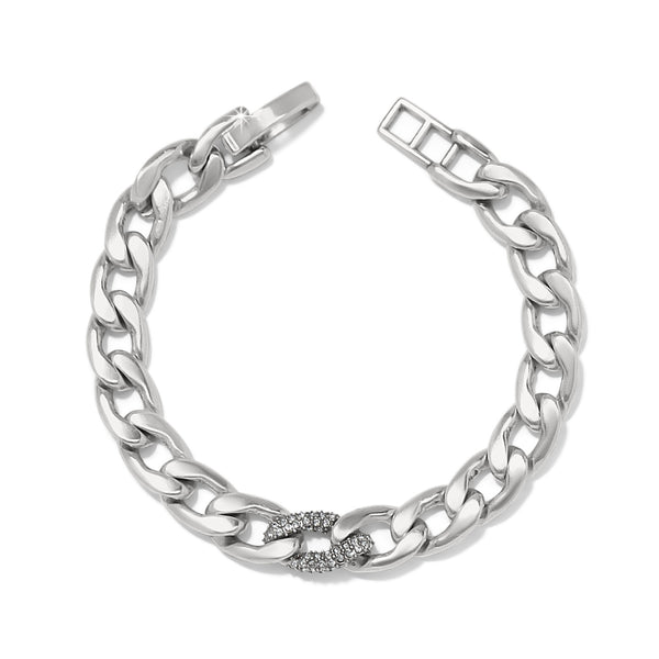 Cleo Pave Link Bracelet - Silver