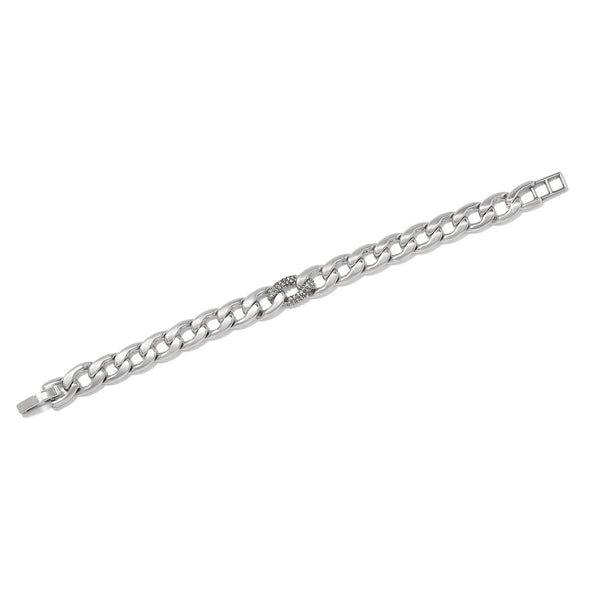 Cleo Pave Link Bracelet - Silver