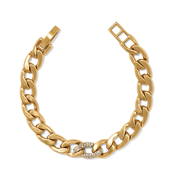 Cleo Pave Link Bracelet - Gold