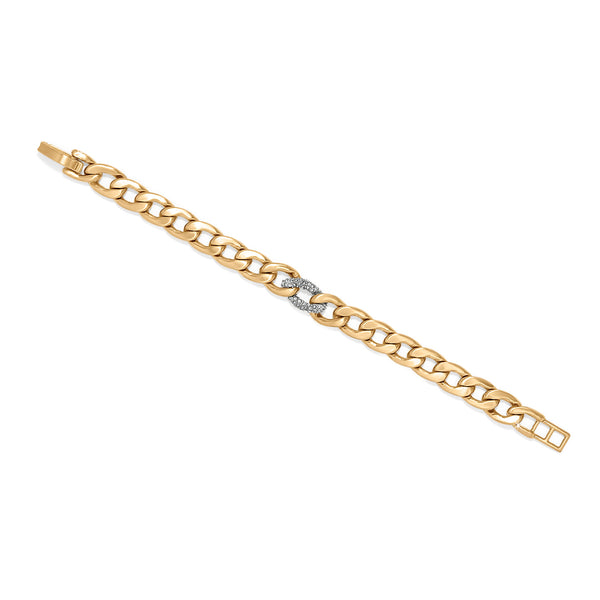 Cleo Pave Link Bracelet - Gold
