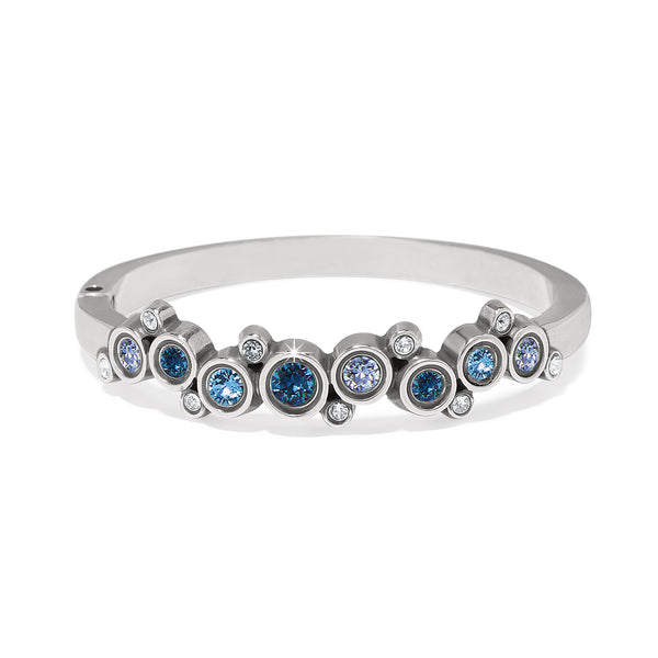 Constella Cluster Hinged Bangle - Blue