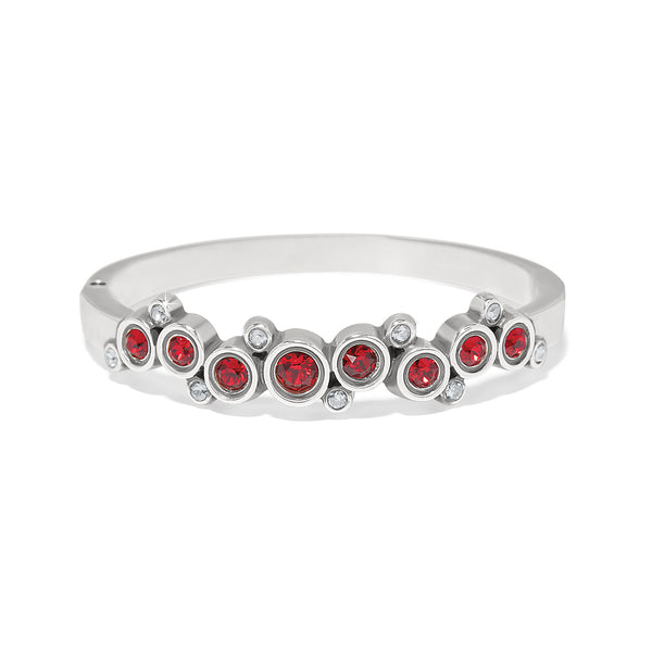 Constella Cluster Hinged Bangle - Ruby