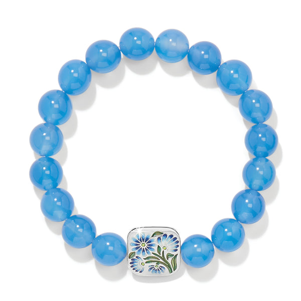 Sydney Daisy Stretch Bracelet - Blue