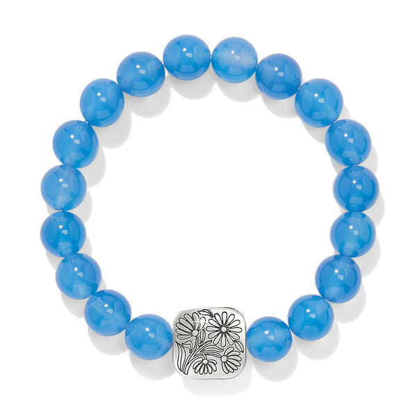 Sydney Daisy Stretch Bracelet - Blue