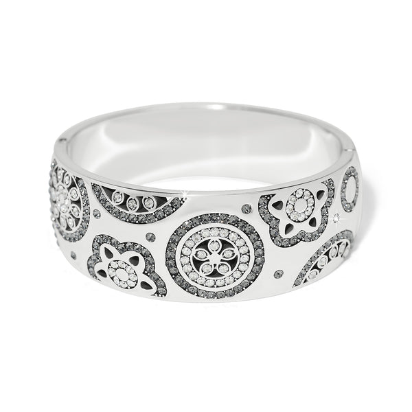 Flora Wide Hinged Bangle Bracelet