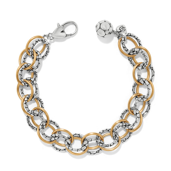 Pebble Link Two Tone Bracele