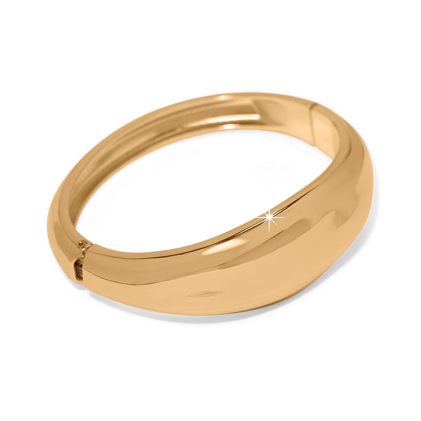 Cascade Lumina Hinged Bangle Gold