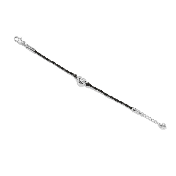 Interlok Single Knot Leather Bracelet - Black