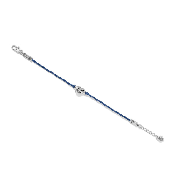 Interlok Single Knot Leather Bracelet - Navy