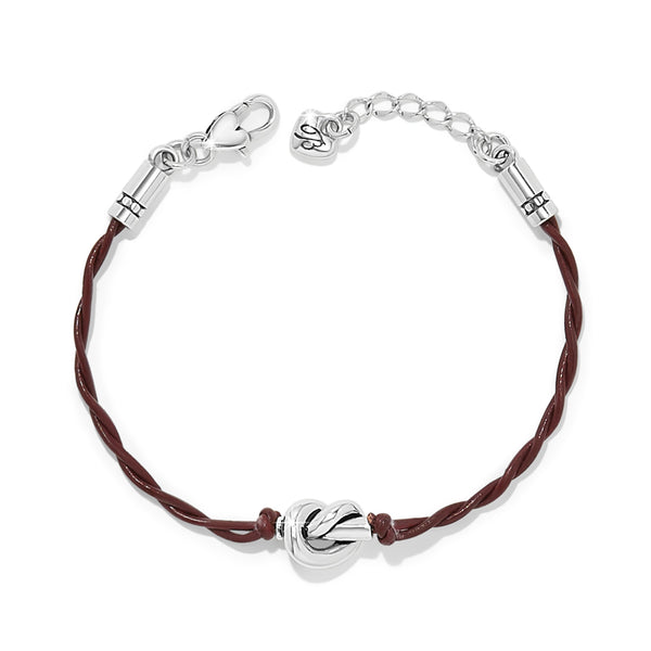 Interlok Single Knot Leather Bracelet - Chili Pepper