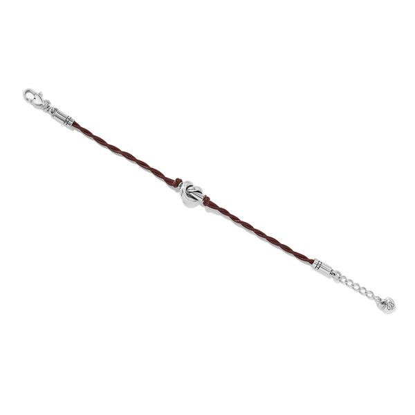 Interlok Single Knot Leather Bracelet - Chili Pepper