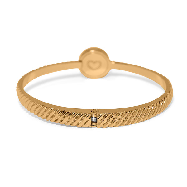 Illumina Celeste Dome Hinged Bangle - Gold