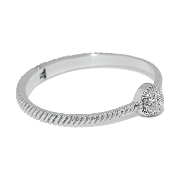 Illumina Celeste Dome Hinged Bangle - Silver