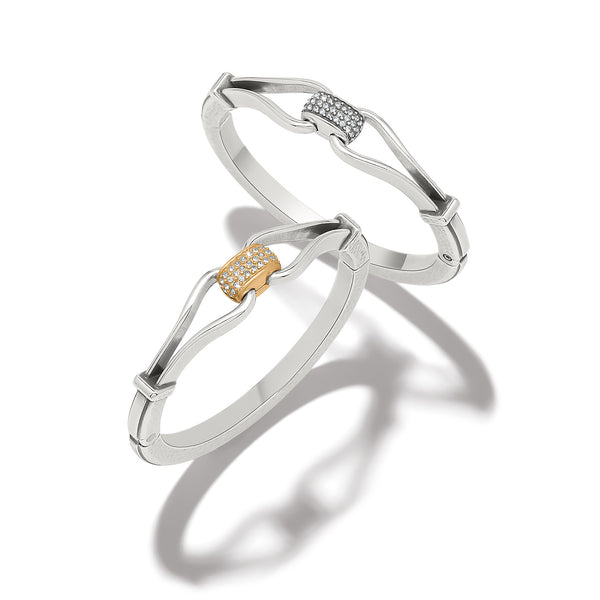Meridian Classic Hinged Bangle - Silver