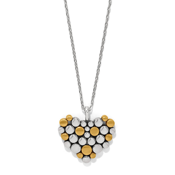 Pebble Edge Heart Necklace