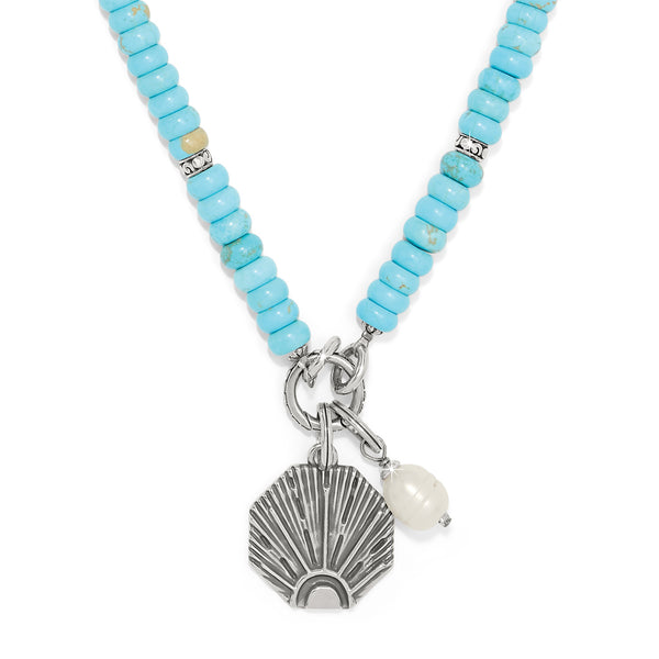 Token Charm Lapis Turquoise Necklace
