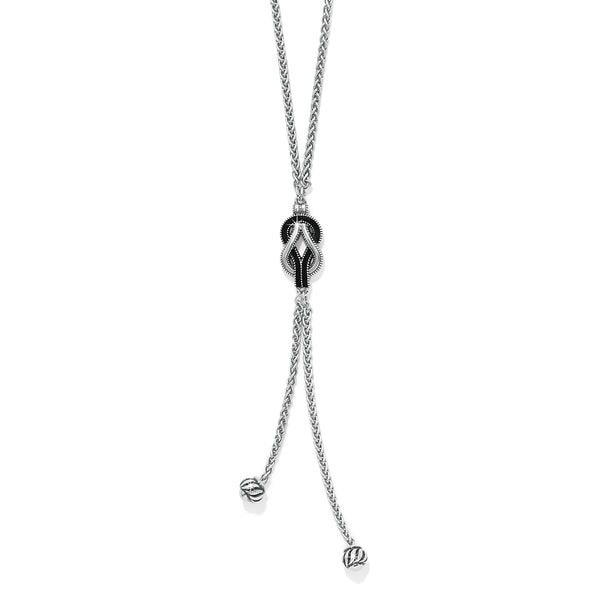Interlok Harmony Lariat Necklace - Black