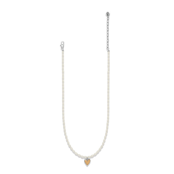 Cascade Embrace Pearl Heart Necklace