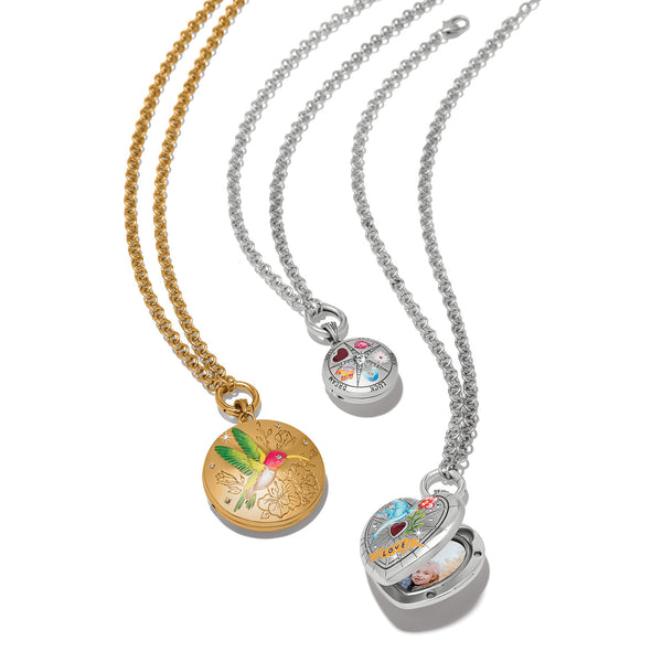 Reverie Hummingbird Locket Necklace
