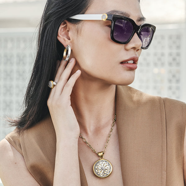 Ferrara Two-Tone Luce Large Pendant Necklace